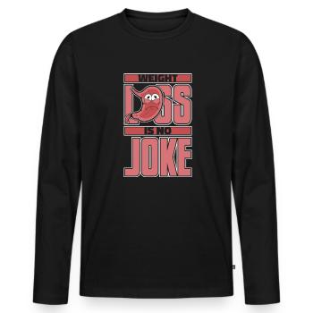 La perte de poids n’est pas une blague Bypass gastrique Gastrique - T-shirt manches longues Premium bio Homme - noir - Devant - Nico (187cm)