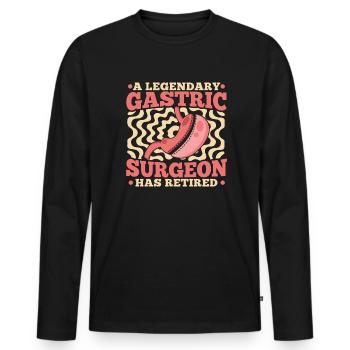 Ein legendärer Magenchirurg hat Magenchirurg in den Ruhestand versetzt - Männer Premium Bio Langarmshirt - Schwarz - Vorne - Nico (187cm)