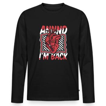 And I'm Back Transplant Pacemakers Open Heart - Men's Premium Organic Long Sleeve Shirt - black - Front - Nico (187cm)