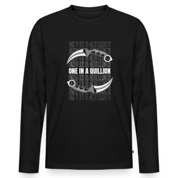 One In A Quillion Butcher Knife Collectible Knife - Men's Premium Organic Long Sleeve Shirt - black - Front - Nico (187cm)