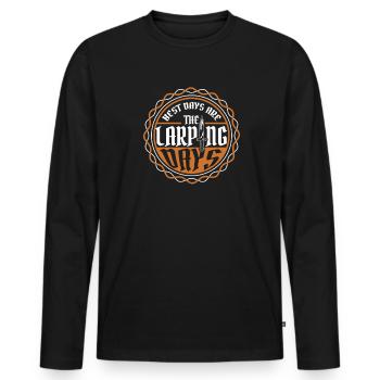 Die besten Tage sind die Larping-Tage LARPing Armor - Männer Premium Bio Langarmshirt - Schwarz - Vorne - Nico (187cm)