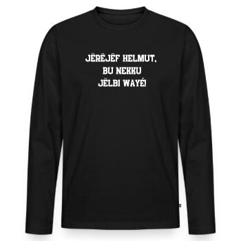 Thank you Helmut, no sunglasses today. - Men's Premium Organic Long Sleeve Shirt - black - Front - Nico (187cm)