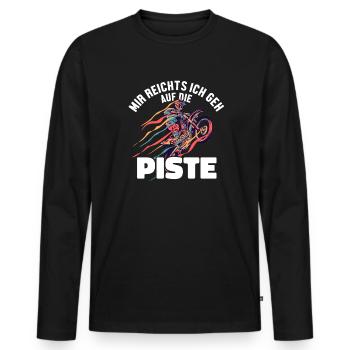 Mir reichts ich geh auf die Piste Supermoto - Men's Premium Organic Long Sleeve Shirt - black - Front - Nico (187cm)