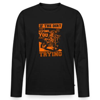 Si la terre ne vole pas, vous n’essayez pas de faire de la course - T-shirt manches longues Premium bio Homme - noir - Devant - Nico (187cm)