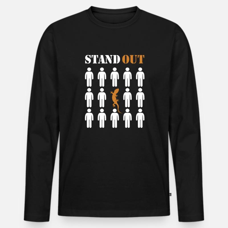Herausragender Eidechsen-Gekkota-Schopfgecko-Experte - Männer Premium Bio Langarmshirt - Schwarz