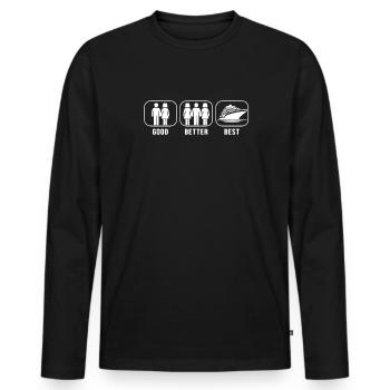 Good Better Best Cruise Ship Cruise Ship Cruise - Men's Premium Organic Long Sleeve Shirt - black - Front - Nico (187cm)