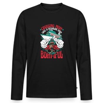 Croisière Maman Plus Boatiful Croisière En Bateau - T-shirt manches longues Premium bio Homme - noir - Devant - Nico (187cm)