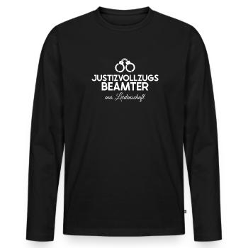 Justizvollzugsbeamter Aus Leidenschaft - T-shirt manches longues Premium bio Homme - noir - Devant - Nico (187cm)