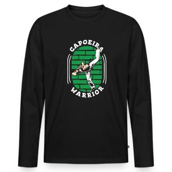 Capoeira Warrior Capoeirista Ginga Dance Capoeira - Männer Premium Bio Langarmshirt - Schwarz - Vorne - Nico (187cm)