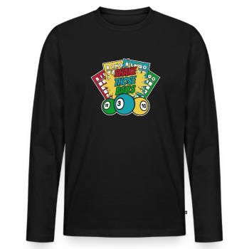 Shake Those Balls Professional Caller Daubers - Men's Premium Organic Long Sleeve Shirt - black - Front - Nico (187cm)