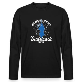 Mir reichts ich geh Dudelsack spielen Sarbacane - T-shirt manches longues Premium bio Homme - noir - Devant - Nico (187cm)