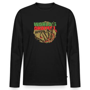 Der Okayste Dudelsackspieler der Welt Dudelsackunterricht Blasrohr - Männer Premium Bio Langarmshirt - Schwarz - Vorne - Nico (187cm)