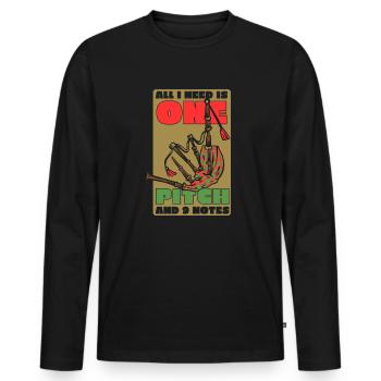 Tout ce dont j’ai besoin, c’est d’un ton et d’une sarbacane de 9 notes - T-shirt manches longues Premium bio Homme - noir - Devant - Nico (187cm)