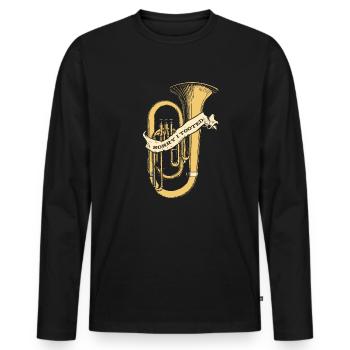 Désolé, j’ai Tooted Instrument Euphoniste Euphoniste - T-shirt manches longues Premium bio Homme - noir - Devant - Nico (187cm)