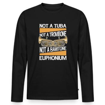 Pas un tuba Trombone Instrument baryton Euphoniste - T-shirt manches longues Premium bio Homme - noir - Devant - Nico (187cm)