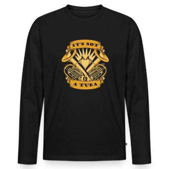 Ce n’est pas un instrument de tuba Euphoniste Euphoniste - T-shirt manches longues Premium bio Homme - noir - Devant - Nico (187cm)