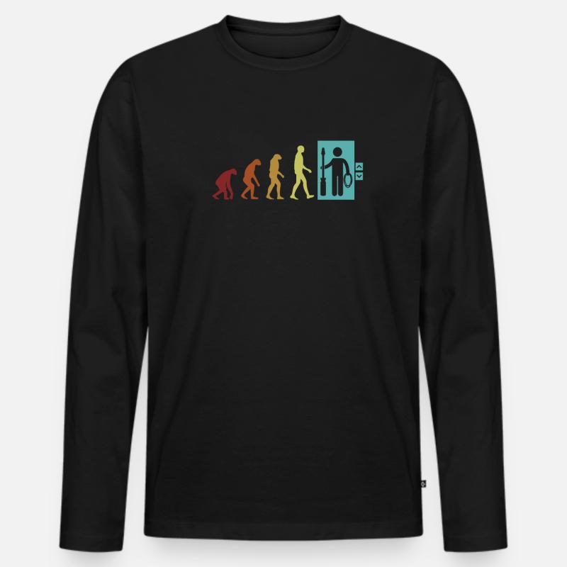 Elevator Technician Evolution Inspector Elevator Men's Premium Organic Long Sleeve Shirt