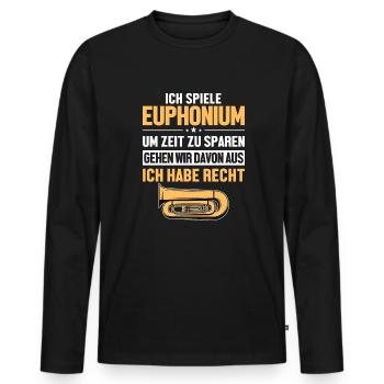 Euphoniumspieler hat immer Recht Euphonist Player - T-shirt manches longues Premium bio Homme - noir - Devant - Nico (187cm)