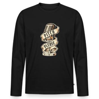 Pitch Please Opéra House Chanteur Ténor Chanteur - T-shirt manches longues Premium bio Homme - noir - Devant - Nico (187cm)