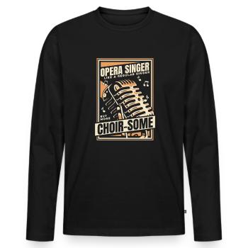 Like A Regular Singer But More Choir-Some Lover - Men's Premium Organic Long Sleeve Shirt - black - Front - Nico (187cm)