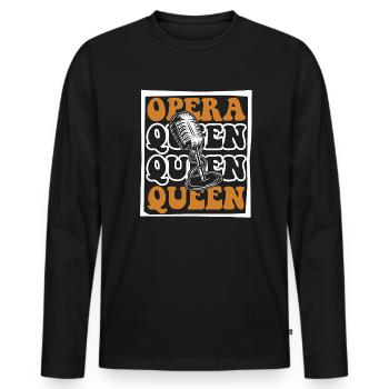Reine de l’opéra Opéra Ténor Chanteur Chanteur - T-shirt manches longues Premium bio Homme - noir - Devant - Nico (187cm)