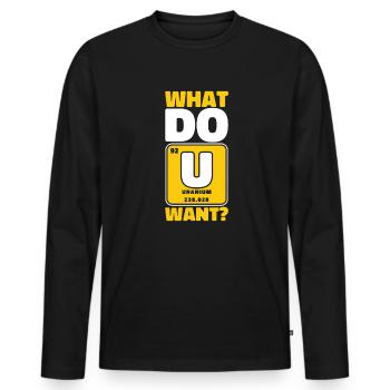 Que voulez-vous Centrale nucléaire Énergie Nucléaire - T-shirt manches longues Premium bio Homme - noir - Devant - Nico (187cm)