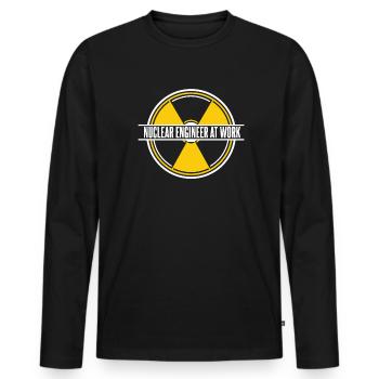 Nuclear Engineer At Work Energy Uranium Nuclear - Men's Premium Organic Long Sleeve Shirt - black - Front - Nico (187cm)