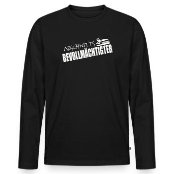 REPRÉSENTANT DE SECTION - T-shirt manches longues Premium bio Homme - noir - Devant - Nico (187cm)