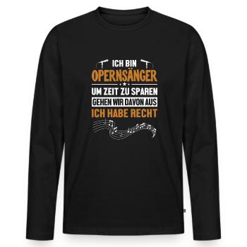 Opernsänger hat immer Recht Opera House Lover - T-shirt manches longues Premium bio Homme - noir - Devant - Nico (187cm)