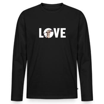 Amour Opéra Ténor Chanteur Chanteur Amant - T-shirt manches longues Premium bio Homme - noir - Devant - Nico (187cm)