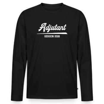 Adjutant Carnival 2026 Prince Leader Costume Prince - Men's Premium Organic Long Sleeve Shirt - black - Front - Nico (187cm)