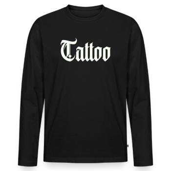 tattoo - Männer Premium Bio Langarmshirt - Schwarz - Vorne - Nico (187cm)