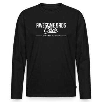Bester Papa Club - Männer Premium Bio Langarmshirt - Schwarz - Vorne - Nico (187cm)