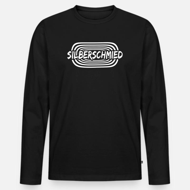 Silberschmied - Männer Premium Bio Langarmshirt - Schwarz