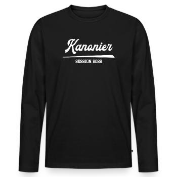 Gunner Costume Carnival 2026 Carnival Guard Guard - Men's Premium Organic Long Sleeve Shirt - black - Front - Nico (187cm)