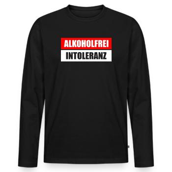 Alkoholfrei Intoleranz Biertrinker Bierliebhaber - Männer Premium Bio Langarmshirt - Schwarz - Vorne - Nico (187cm)