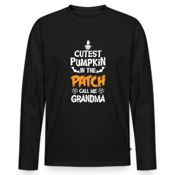 Sweetest pumpkin in the field Halloween - Men's Premium Organic Long Sleeve Shirt - black - Front - Nico (187cm)