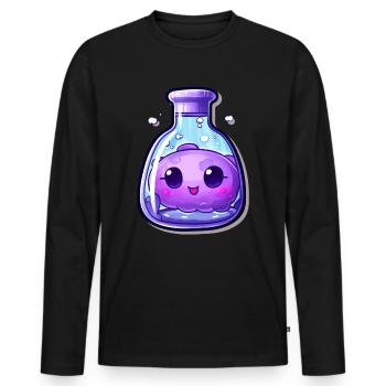 Cute Kawaii Potion - Men's Premium Organic Long Sleeve Shirt - black - Front - Nico (187cm)