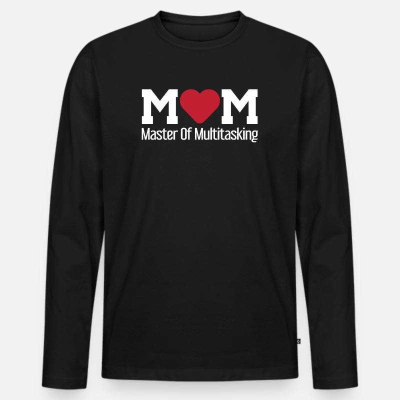 Mom master of multitasking / Mutter, Familie - Männer Premium Bio Langarmshirt - Schwarz