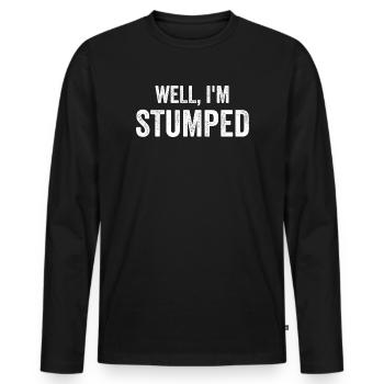 Well, I'm at a loss. Funny amputee - Men's Premium Organic Long Sleeve Shirt - black - Front - Nico (187cm)