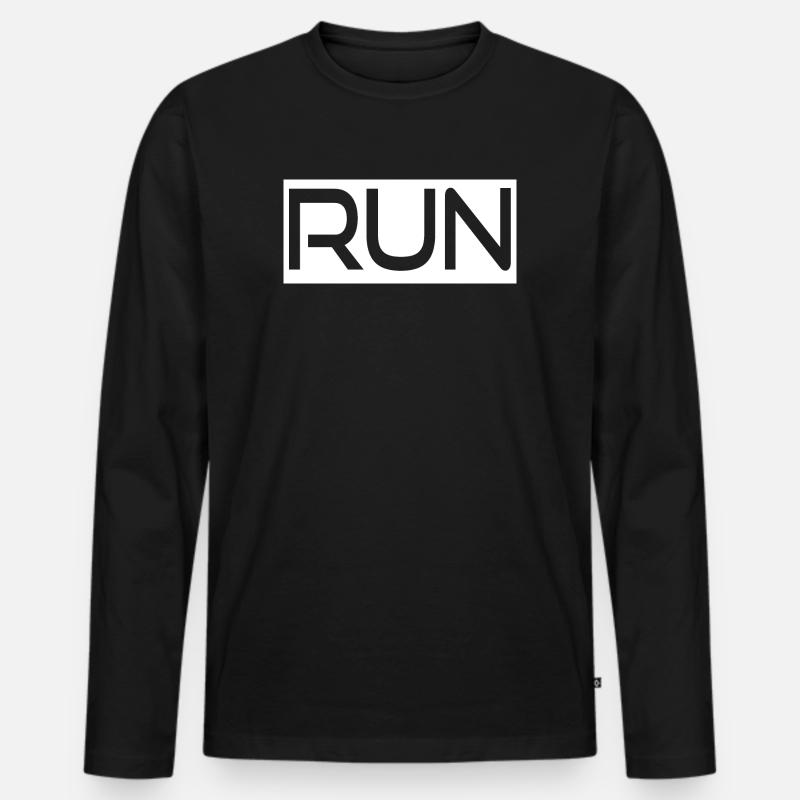 Laufen - Männer Premium Bio Langarmshirt - Schwarz