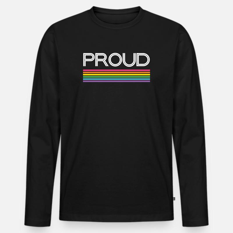 Pride Month LGBT - Stolz! - Männer Premium Bio Langarmshirt - Schwarz