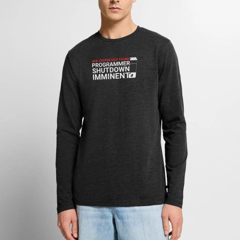 Aus Kaffee Code generieren Programmierer Männer Premium Bio Langarmshirt