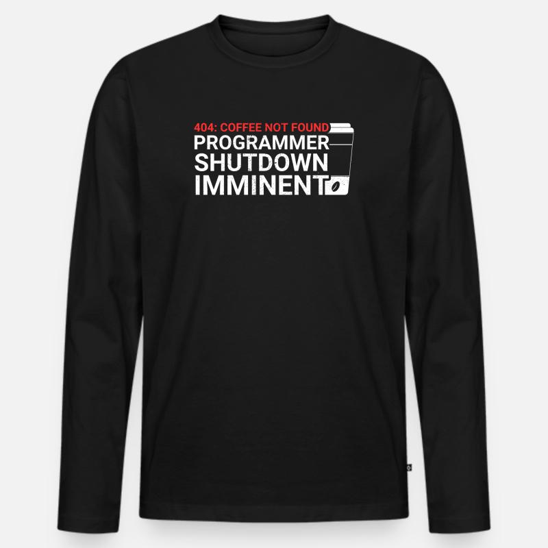 Aus Kaffee Code generieren Programmierer Männer Premium Bio Langarmshirt