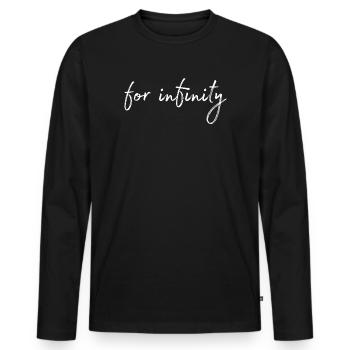 for infinity - Men's Premium Organic Long Sleeve Shirt - black - Front - Nico (187cm)