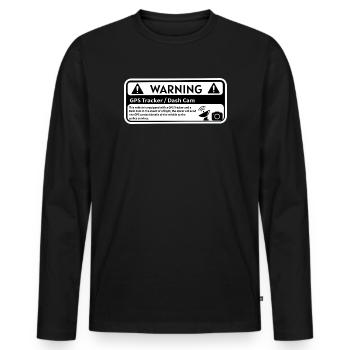 DashCam GPS-Warnung - Männer Premium Bio Langarmshirt - Schwarz - Vorne - Nico (187cm)