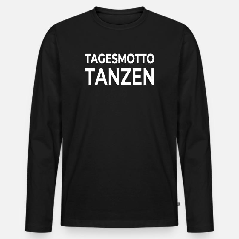 Tanzen - Männer Premium Bio Langarmshirt - Schwarz