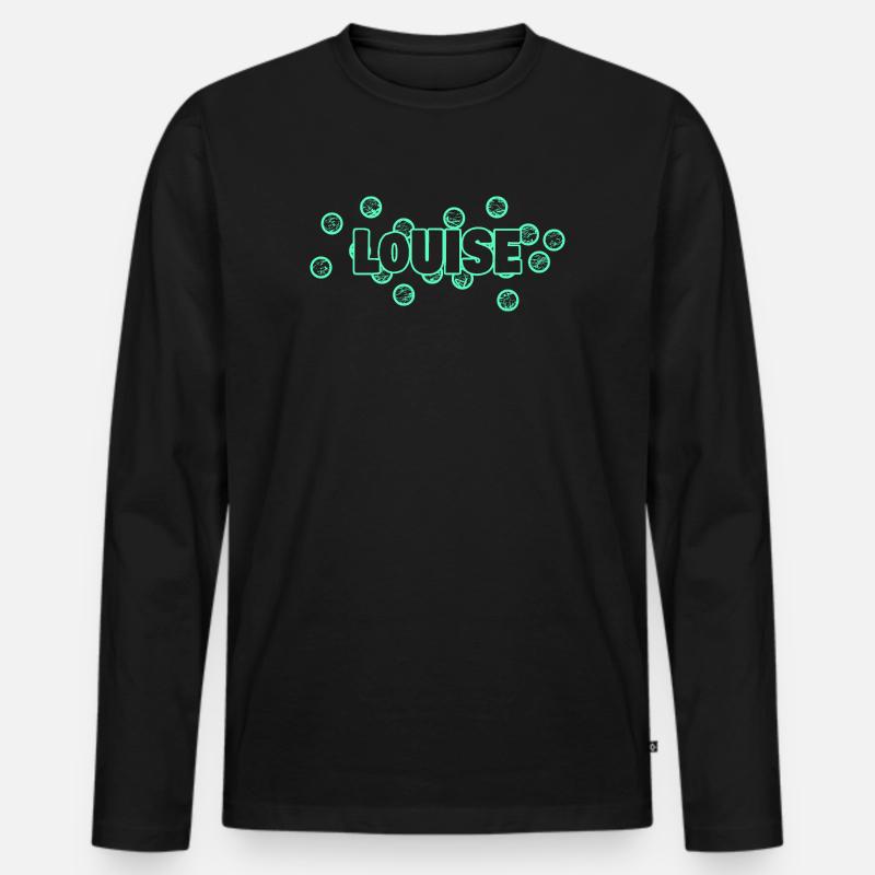 Louise als Kinder - Männer Premium Bio Langarmshirt - Schwarz