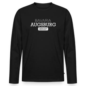 Don d’Augsbourg en Bavière - T-shirt manches longues Premium bio Homme - noir - Devant - Nico (187cm)