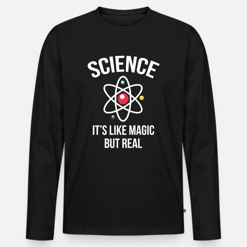 Nerd - Männer Premium Bio Langarmshirt - Schwarz